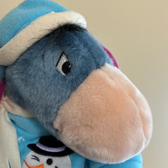 EEYORE PLUSH in SNOWMAN SWEATER (11” seated) - Picture 2 of 13
